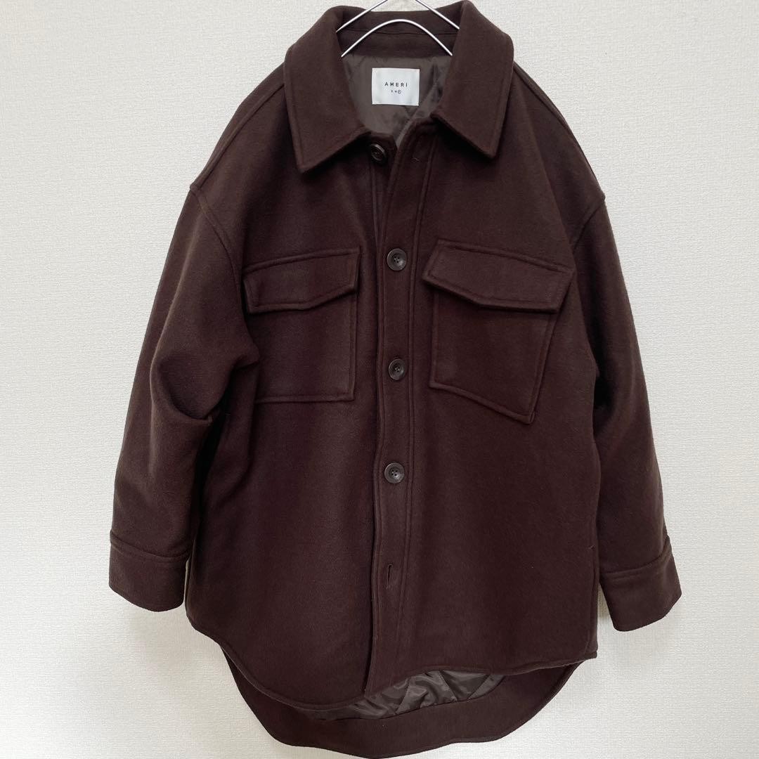 Ameri Jacket Coat Brown Quilted Warm Winter Used … - image 1