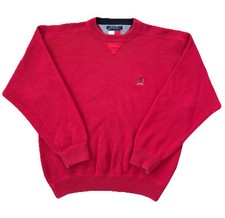 VTG Y2K Tommy Hilfiger Crest Logo Sweater Pullover Red Men  s size Large