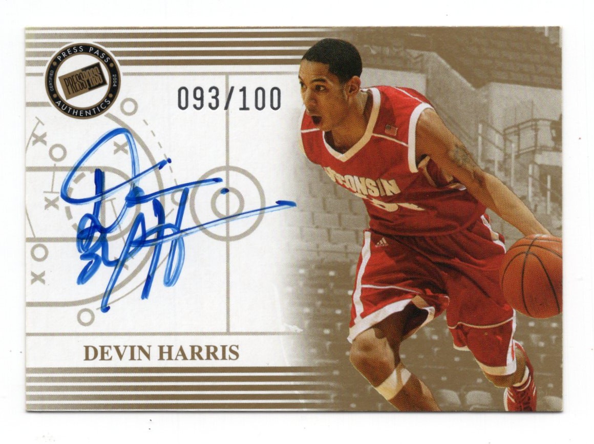 2004 Press Pass Devin Harris Auto Gold /100