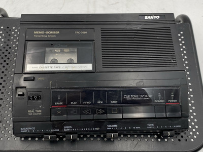 Sanyo TRC-7060 Memo-Scriber Mini-cassette Transcriber System