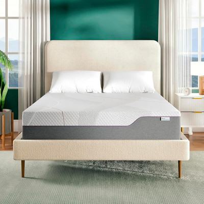 Marley 12 Inch Green Tea Gel Memory Foam Mattress, Queen Size, Bed in a Box, Med