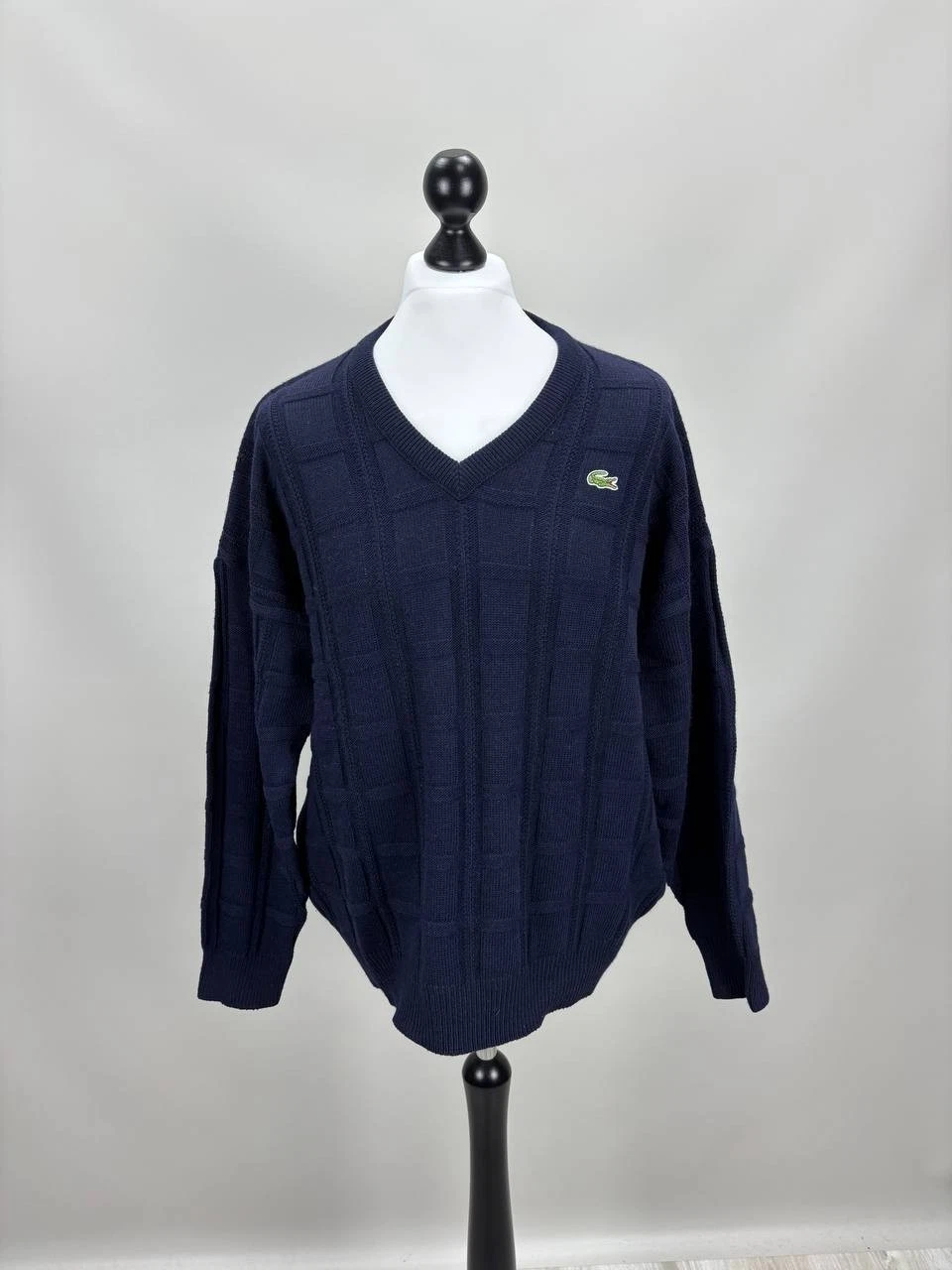 Mens vintage sweater Lacoste Size 7 Color Blue Duties Paid (USA)