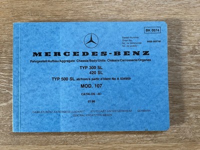 Bild/Teilekatalog Mercedes W 107 300 SL / 420 SL & 500 SL ab Ident. Nr. A 034959