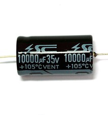 4pc Electrolytic Capacitor GHA 10000uF 35V 105  2000hrs  22x43mm Axial RoHS SC