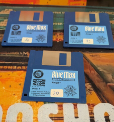 Blue Max (Mindscape 1991) Commodore Amiga (3 Discs) works 16-bit classic