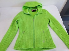 Spyder Core Sweater Jacket Women's Size Small Green Full Zip Pockets Knit fleece