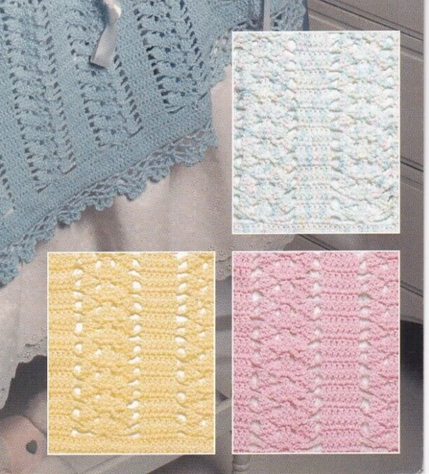Afghan Crochet Pattern BABY BLUE LACE Baby Love Needlecraft Shop - Image 2 of 2