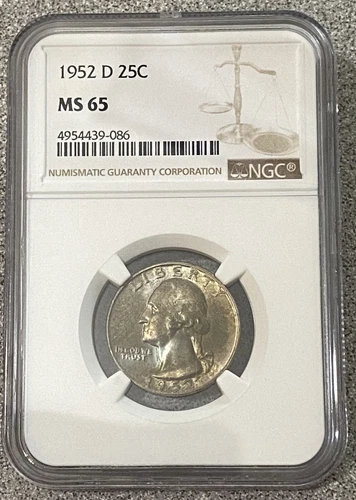 1952-D Washington Quarter NGC MS65