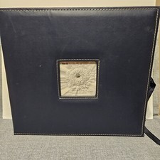 Pioneer SBX-12 3-Ring 12x12 Scrapbook Box Navy Blue Top Load Photo Safe No PVC