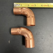 1Cx 3/4C Wrot Copper Sweat Street 90 Elbow 1-1/8x7/8OD Mueller 2 Pack
