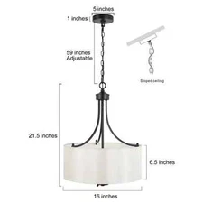  LNC HOME Modern Pendant Light, Cream Pendant Light – LNC HOME A03977