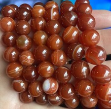 Red Carnelian CHUNKY  Bead Bracelet Quality Jewellery 1cm Bead Elastic OFFER