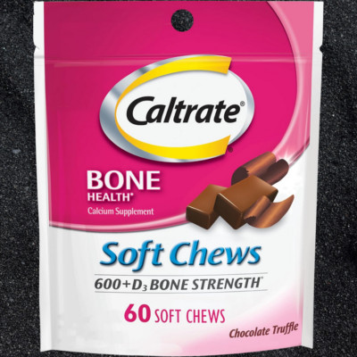 Caltrate 600+D3 Soft Chews (Chocolate Truffle Flavor, 60-Count Soft Chews)