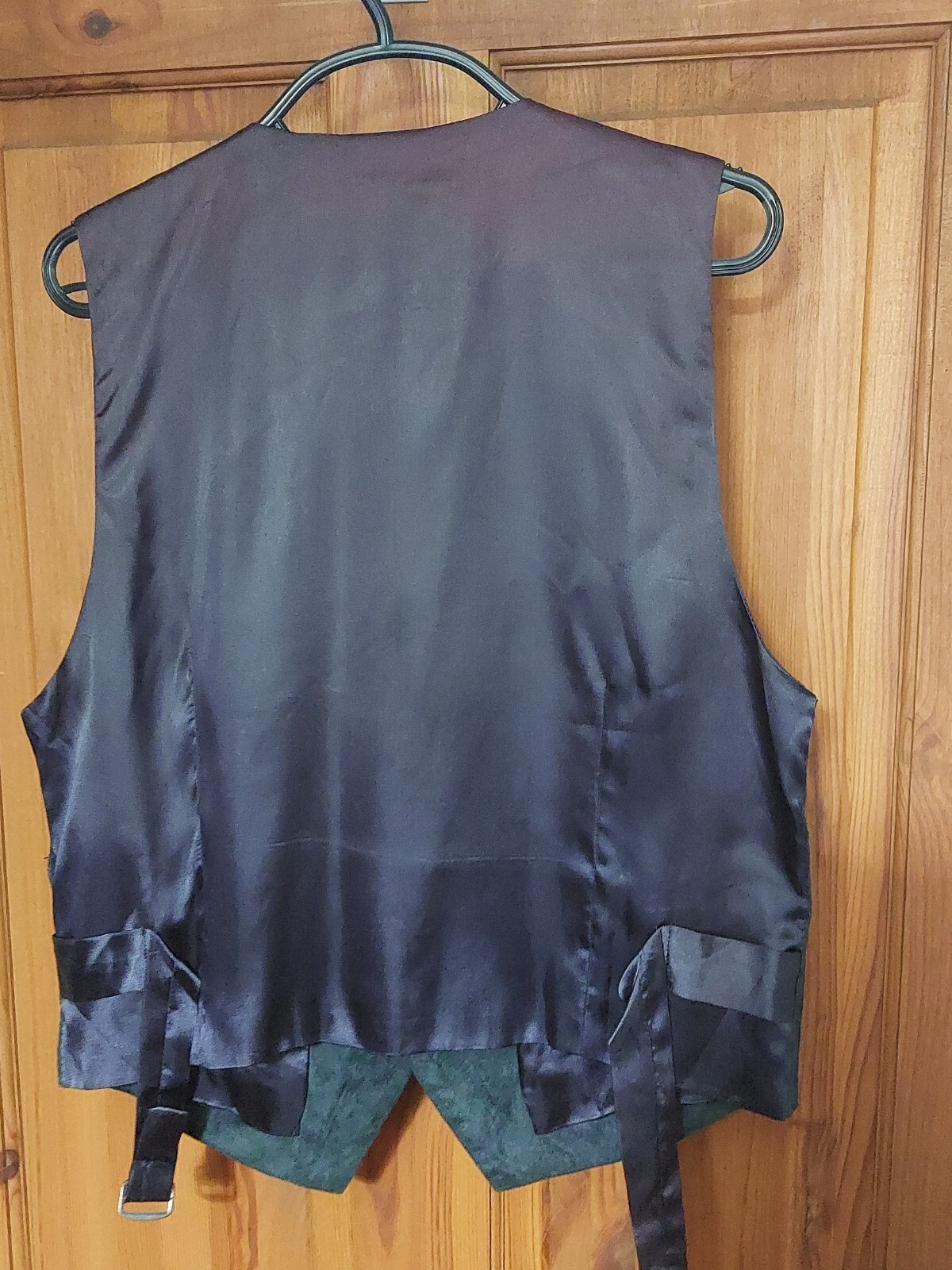 Vintage & rare stormy blue colour suede gypsy hippie boho festival waistcoat L image 3