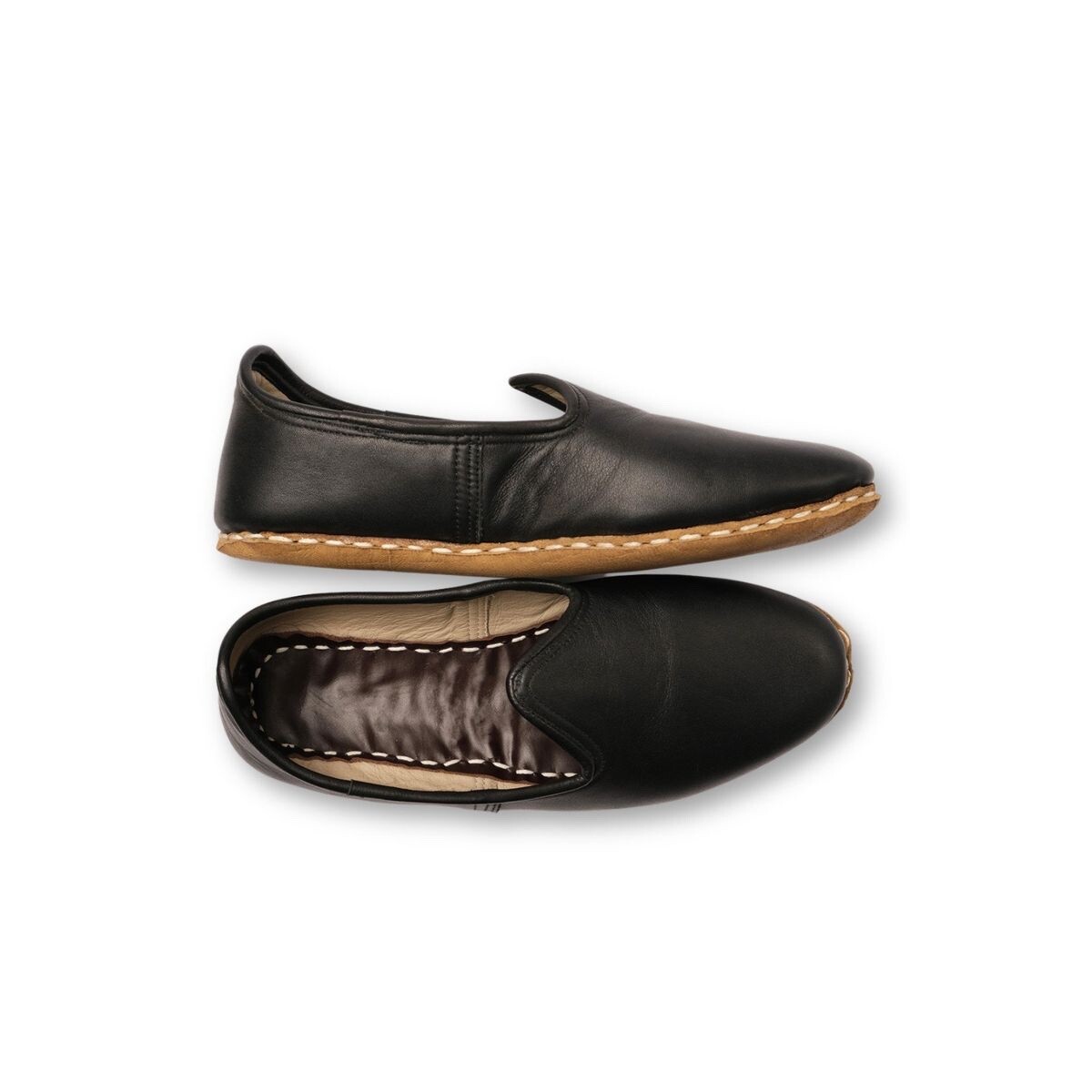 Zapatos descalzos de cuero genuino negros para hombre cómodos suela suave sin cordones EE. UU. 10