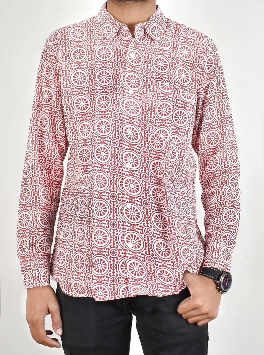 Mens pink sales floral shirt