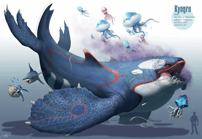 Pokemon realistic kyogre Pad Gaming Mat Desk