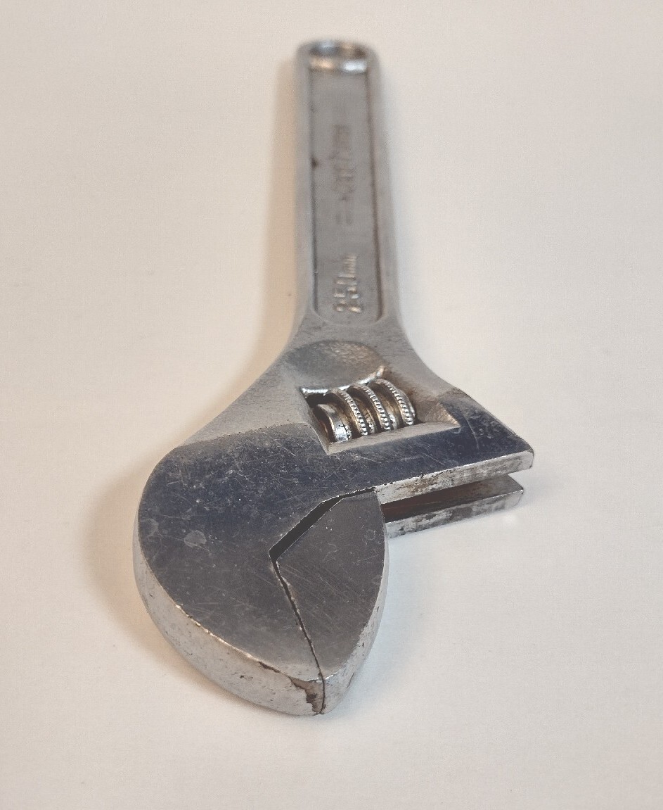 Vintage USA Craftsman 10" Adjustable Wrench Chrome 44604 Tool