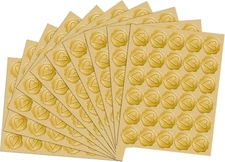 300 Pcs Gold Heart Stickers Embossed Gold Wedding Envelopes Seals Stickers