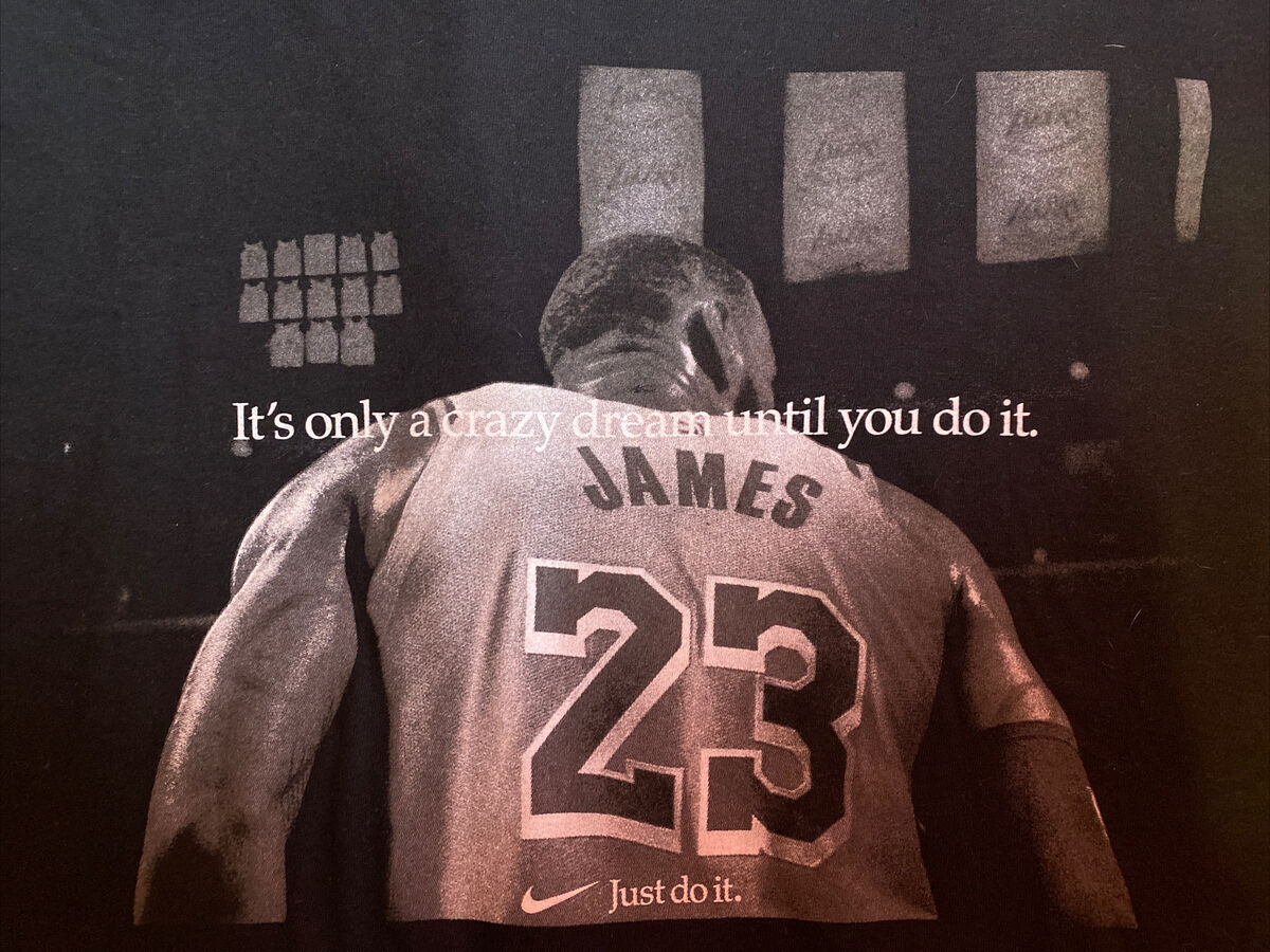 comunidad Ballena barba enero Nike Lebron James “It's Only A Crazy Dream Until You Do It” Tshirt Size  XLarge | eBay