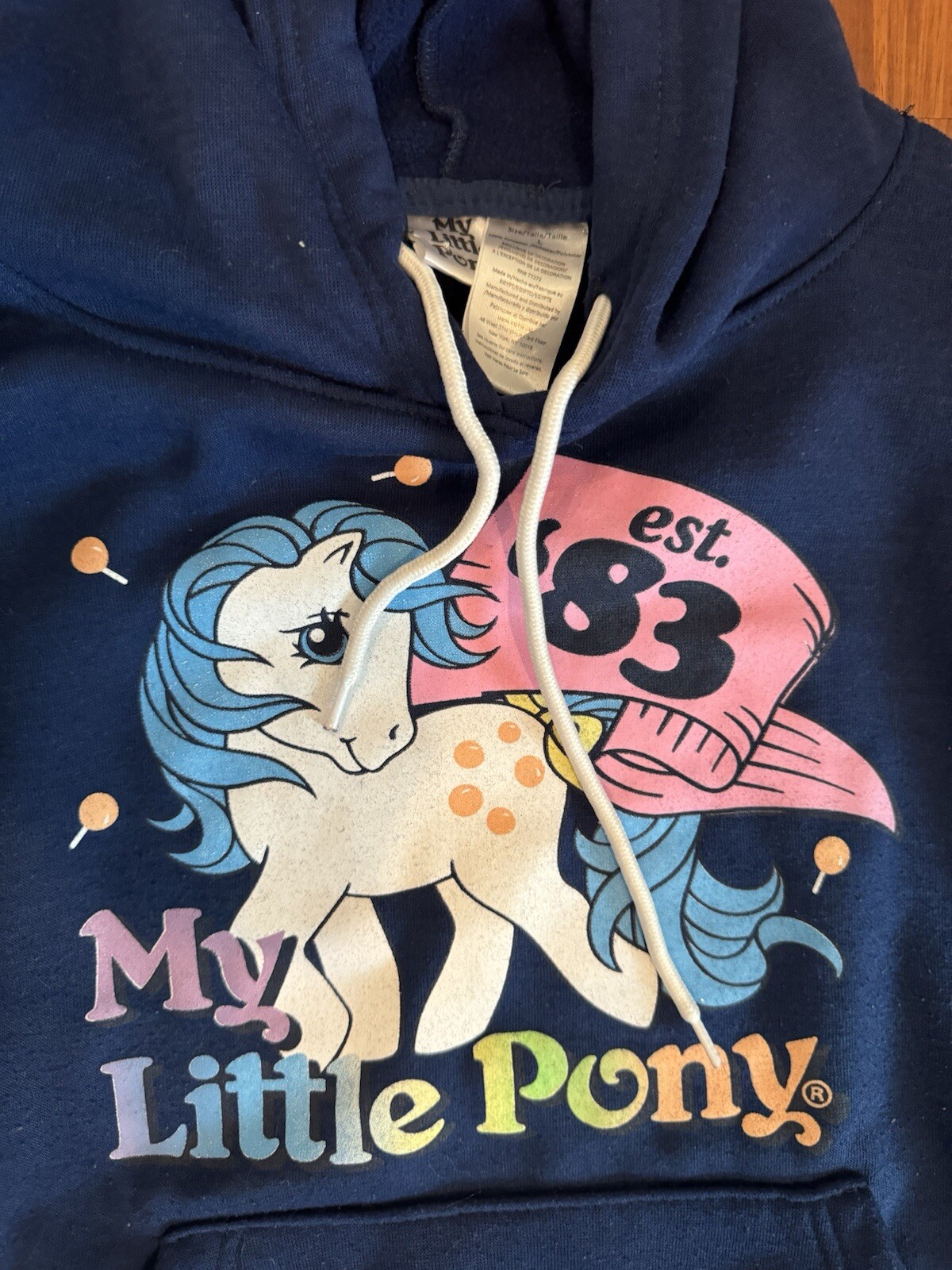 My Little Pony Est. Felpa con cappuccio Junior '83 cropped taglia L