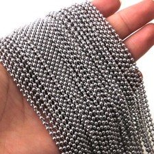 10/20/50/100pcs/lot 1.5/2/2.4/3/3.2mm Stainless Steel Bead Ball Chain Necklace