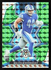 2022 Mosaic Malcolm Rodriguez Green Mosaic Prizm Rookie Card RC #400 Lions. rookie card picture