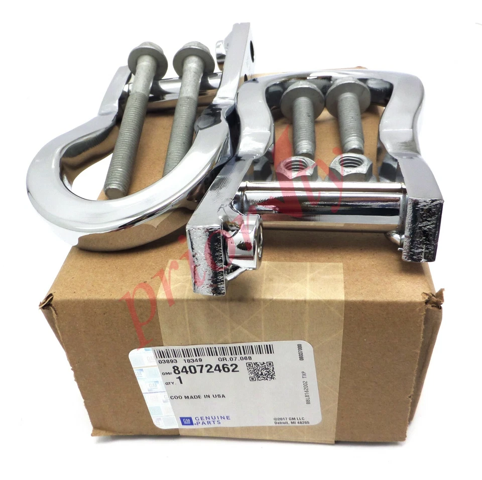 84072462 OEM Front Tow Hooks Chrome 2007-19 Chevrolet Silverado GMC Sierra 1500 - Image 3 of 4