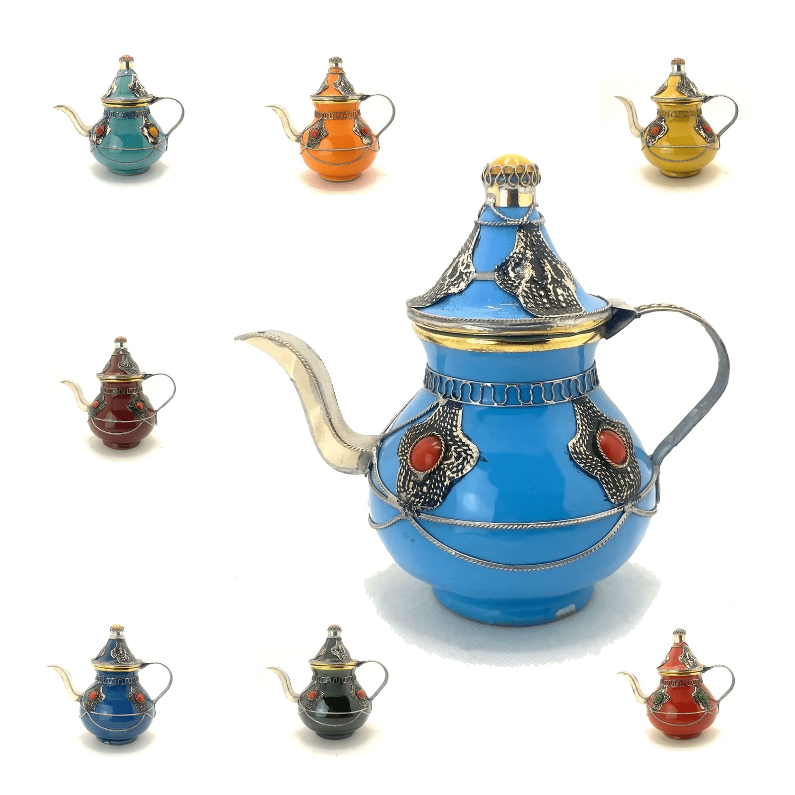 Tetera marroquí de cerámica decorativa