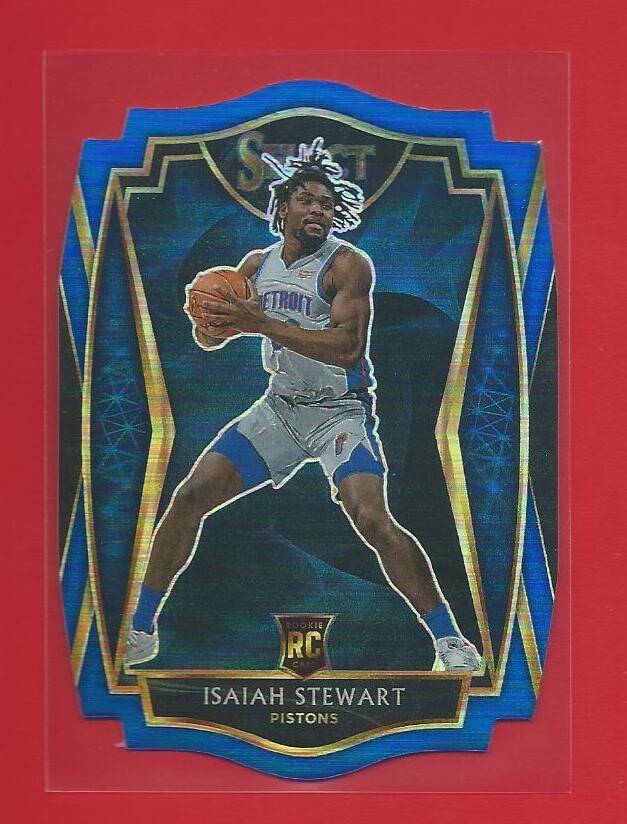 Isaiah Stewart 2020-21 Panini Select Blue Die Cut Prizm Rookie 18/249 , #191