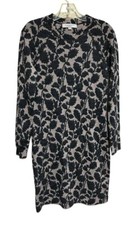 Ann Taylor Loft Sweater Dress Size Medium Floral Knit Wool Blend