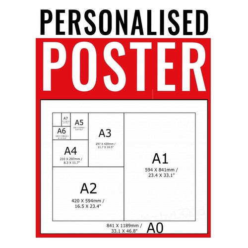 Personalised Custom Picture Printing Poster (Gloss Silk Finish) eBay