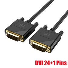 DVI-D to DVI-D Cable Dual Link Male to Male DVI 24+1 Pins Monitor Display Cord