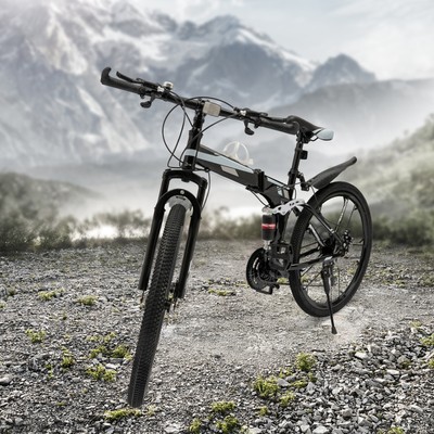 26 Zoll Mountainbike m /21 Gang und Scheibenbremse Fahrrad MTB Unisex Alu Bike