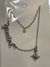 Gemini Two Tone Stranded Necklace Zodiac Sign Celestial Necklace