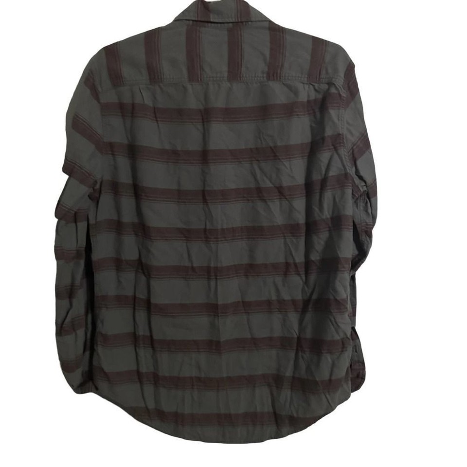 American Eagle Long Sleeve Shirt Mens M Medium Prep Fit Gray Casual