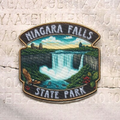 Niagara Falls State Park Patch Iron-on Applique Nature Badge New York, Waterfall
