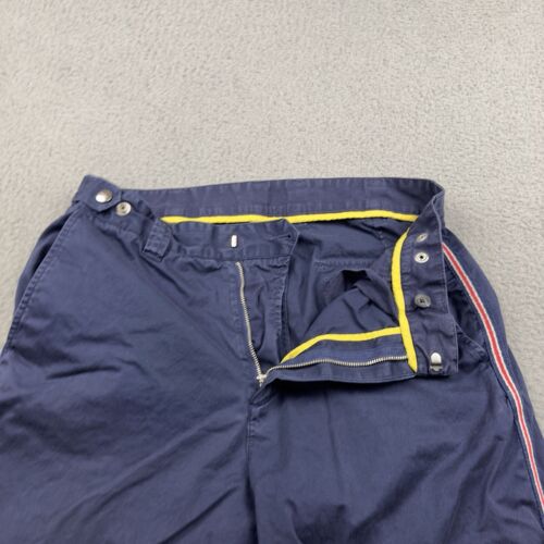 Diesel Pants Mens 30x26 Peacoat Blue P-tucs Tape Trousers Chino - Picture 4 of 13