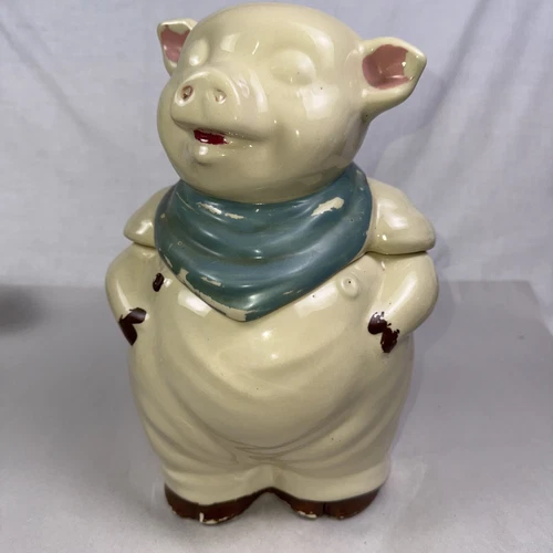 Vintage 1949’s “Smiley Pig” , By Shawnee Pottery Zanesville Ohio, Cookie Jar.