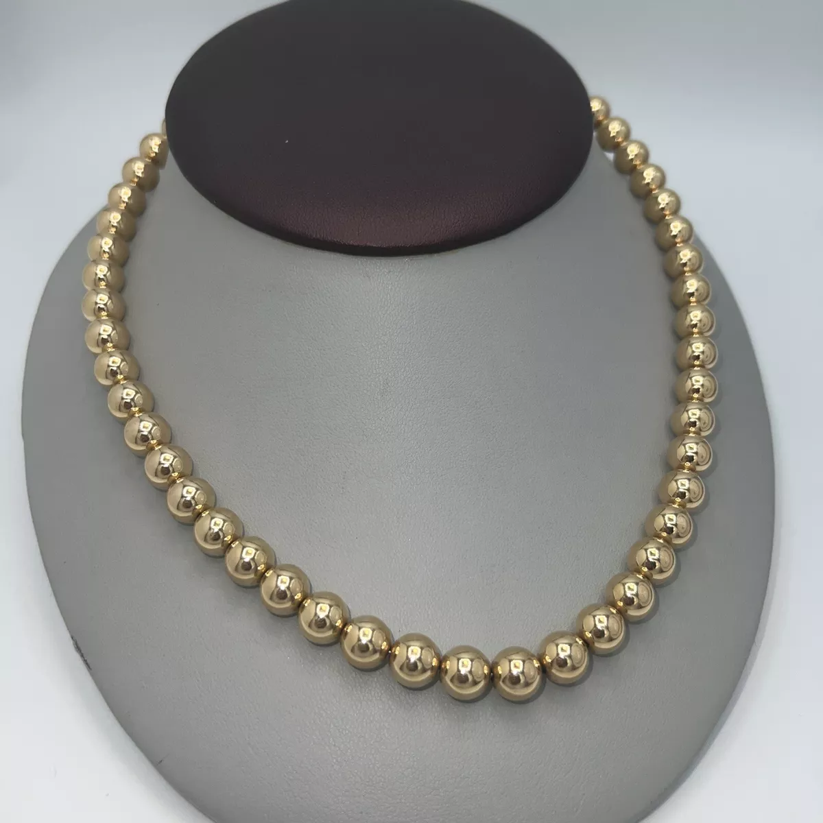 Tiffany gold shop bead necklace