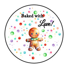 30 Christmas cookie gingerbread man envelope seals stickers labels tags