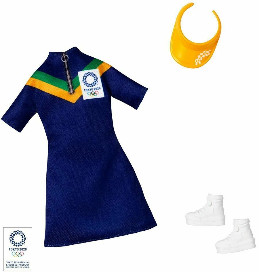 Barbie Clothes Outfit Olympic Games Tokyo 2020 Doll Dress Visor and Sneakers