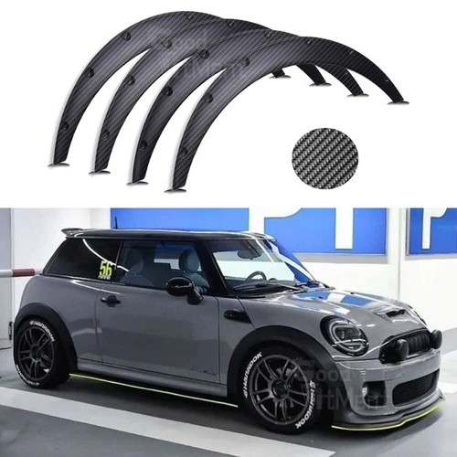 For Mini Cooper F56 Carbon Fiber 4.5" Fender Flares Wide Body Kit Wheel Arches