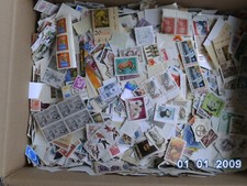 Briefmarken ca9- 10000 PAPIERFREIE Marken mit Blöcke u.Bogen BRD,DDR, u.Welt..25