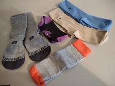 5 pair of boys socks- Polo-Sketchers-Russell-Character. Roughly 5" heel-toe