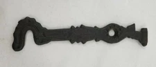 VINTAGE Cast Iron "NORFOLK" Door Thumb Latch Decorated Bar/Hook Double Sided