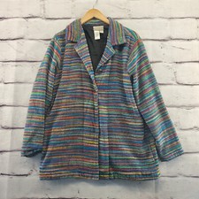 COLDWATER CREEK Jacket Womens Large Button Down Long Sleeve Tapestry Multicolor