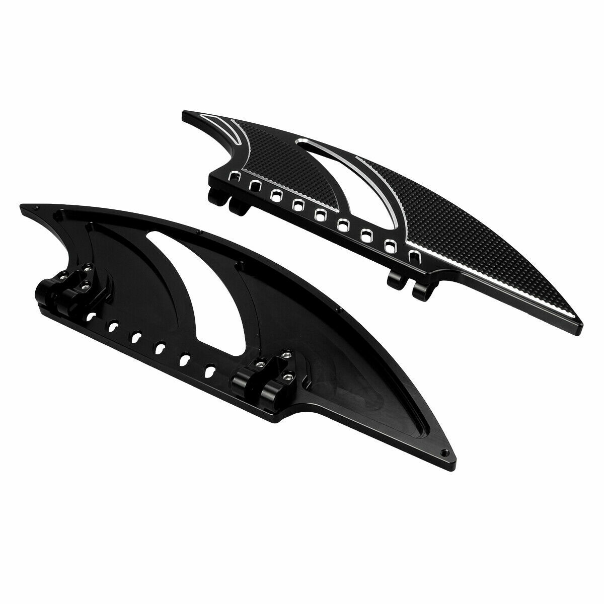 CNC Flame Driver Front Floorboards Pedals Stretched Insert for Harley