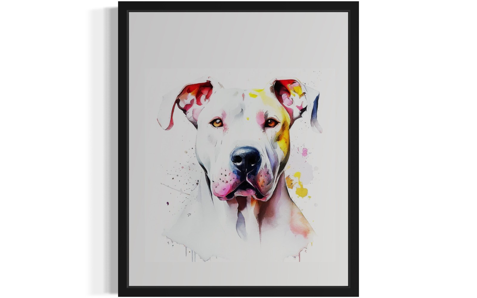 Dogo Argentinos Dog Watercolor Photo Art Print Poster Wall Art Painting