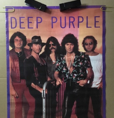 Original Vintage Poster Deep Purple 1985 Group Color Photo Pin-up